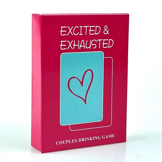 Sex Couples Drinking Game Cards for Adults - Excited & Exhausted